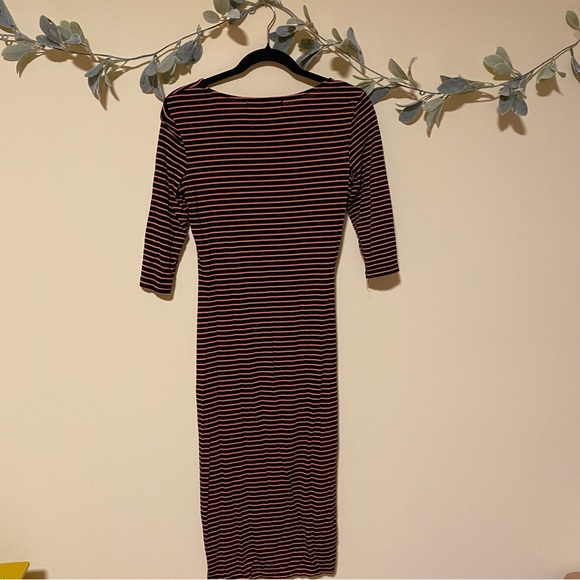 ModCloth Sugarhill Boutique Striped Cherry Embroidery Bodycon Dress - Picture 4 of 6